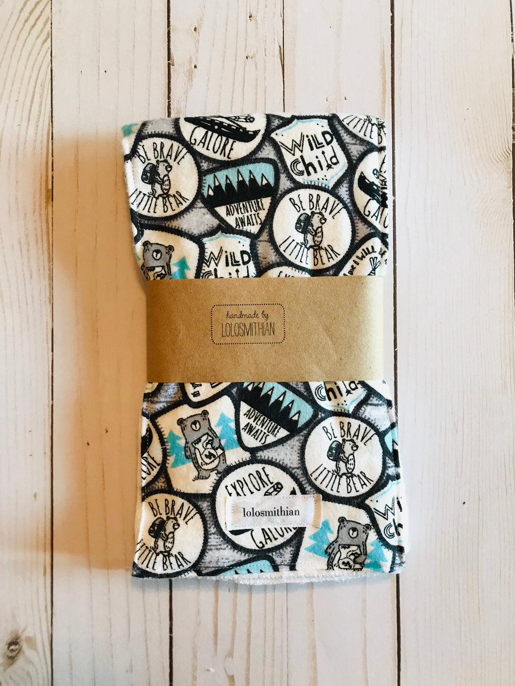 Be Brave & Explore Burp Cloth