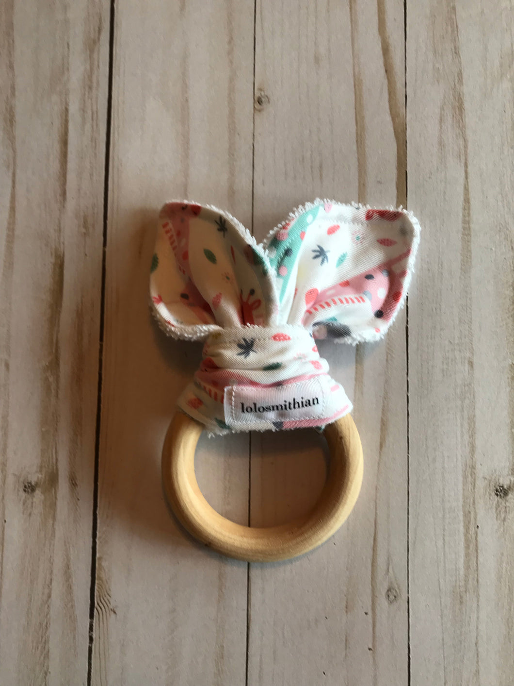 Giraffe/Elephant Natural Maple Teether