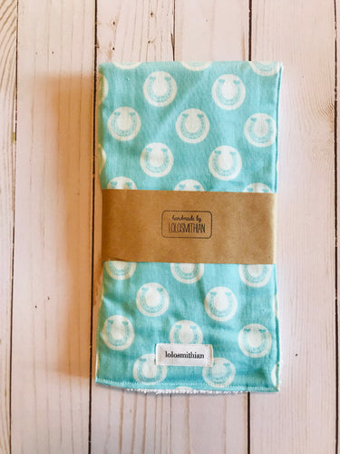 Blue Horseshoe Burp Cloth