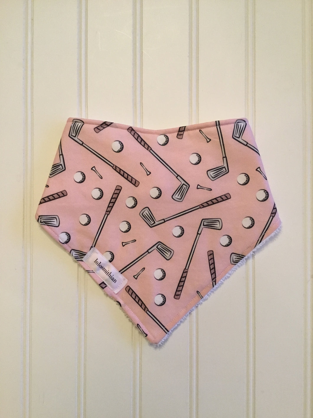 Pink Golf Bandana-Drool Bib